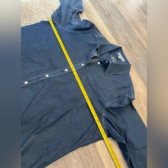 Foxcroft denim non iron, shaped fit button up 20W - Picture 8 of 15